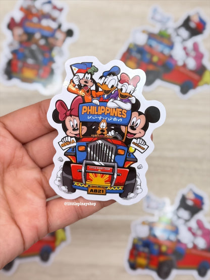 Filipino Jeepney Barkada Waterproof Vinyl Sticker