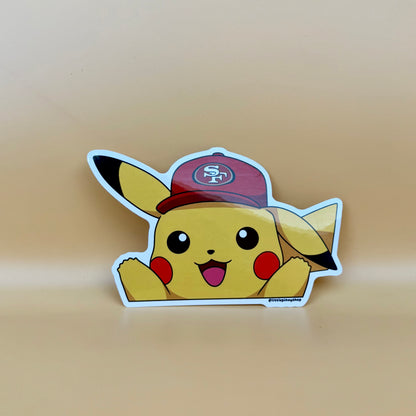 Pikachu Sports Team Stickers ⚡🏀⚾🏈 | Waterproof UV Vinyl | 4” Wide