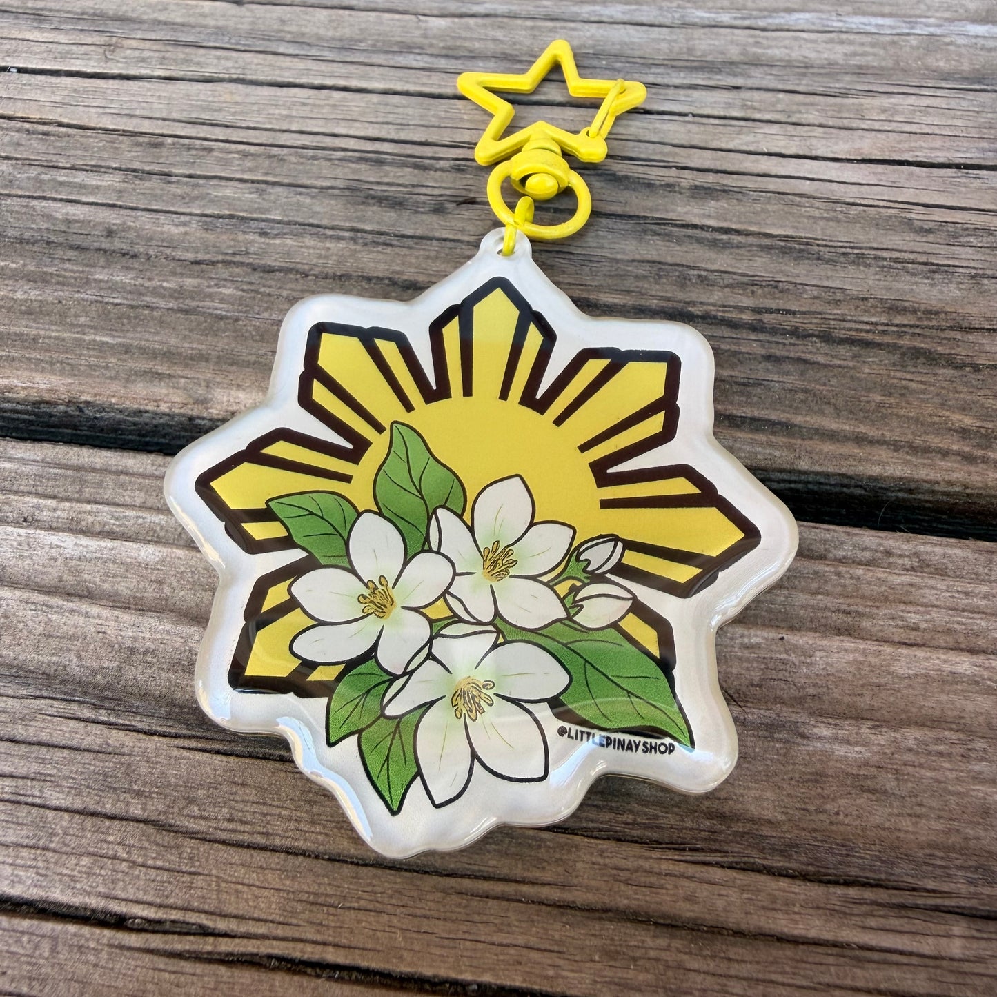 Sun Sampaguita Keychain , Bag Charm