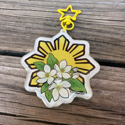Sun Sampaguita Keychain , Bag Charm