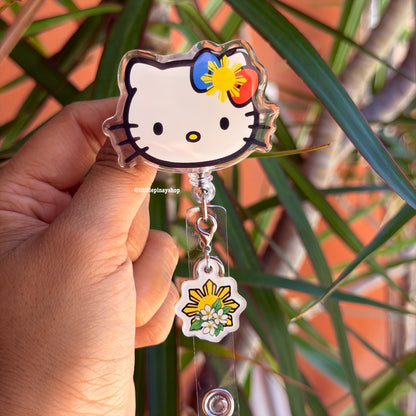Pinay Kitty ID Badge Reel ( Alligator Clip )