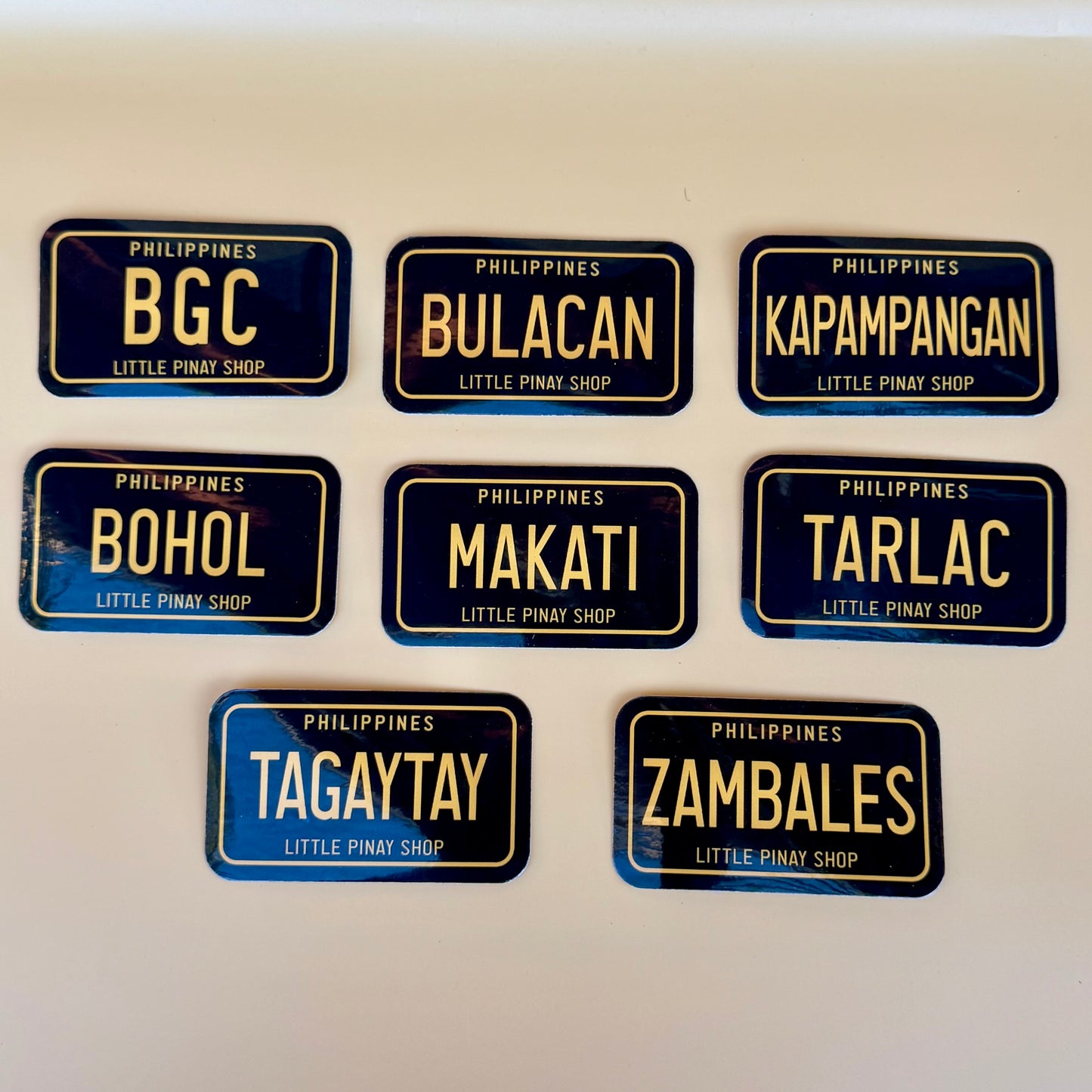 Filipino License Plate Sticker 3-Inch | Waterproof Vinyl Car Decals