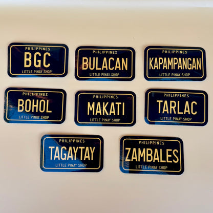 Filipino License Plate Sticker 3-Inch | Waterproof Vinyl Car Decals