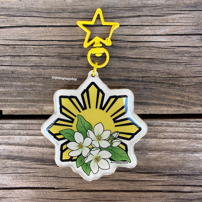 Sun Sampaguita Keychain , Bag Charm
