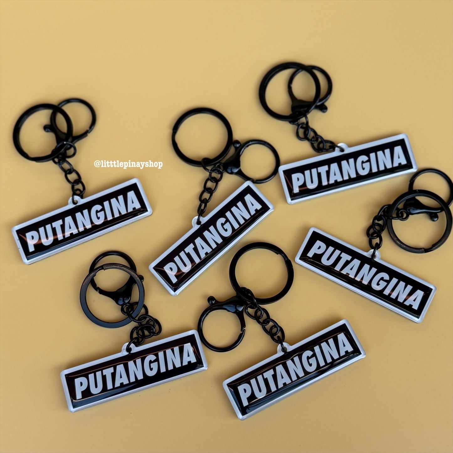 Putangina Keychain | Filipino Slang Keychain | Funny Tagalog Gift | 2.5” Double-Sided Epoxy Charm | Pinoy Humor Gift