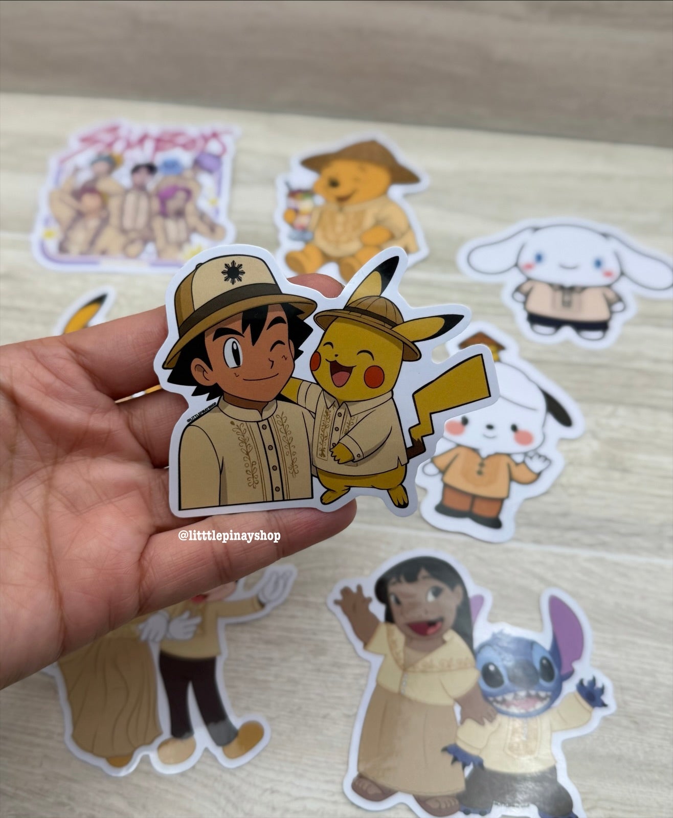 Cute Character in Barong Tagalog , Fan Art , 3-inch , Waterproof Vinyl Stickers