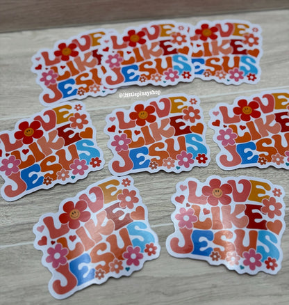 Love Like Jesus Vinyl Sticker | Christian Faith Sticker | 3 Inch Waterproof Decal