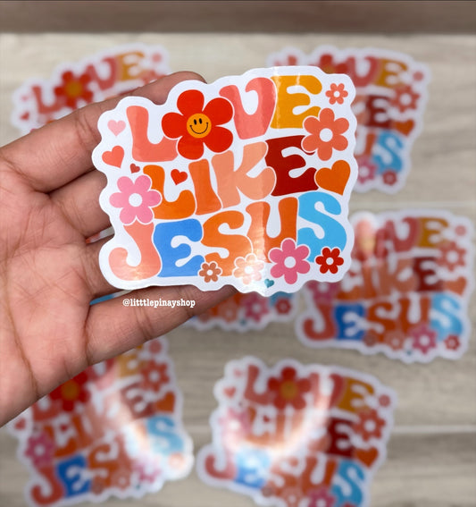 Love Like Jesus Vinyl Sticker | Christian Faith Sticker | 3 Inch Waterproof Decal