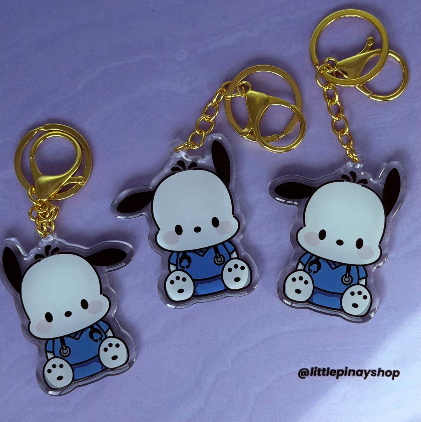 Cute Pochacco Nurse Healthcare Worker Keychain | Bag Charm