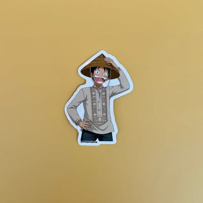 Anime x Filipino Barong Stickers 🇵🇭 | Waterproof UV Laminated Vinyl | 3” Cute Filipino Anime Designs