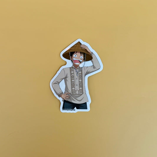 Anime x Filipino Barong Stickers 🇵🇭 | Waterproof UV Laminated Vinyl | 3” Cute Filipino Anime Designs