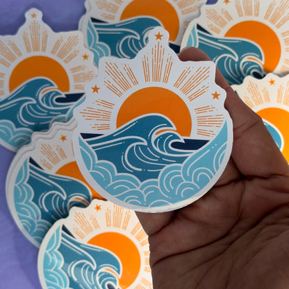3” Filipino Sun Wave UV Laminated Vinyl Sticker