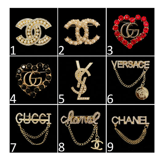 Luxury Inspired Rhinestone Brooch Pin