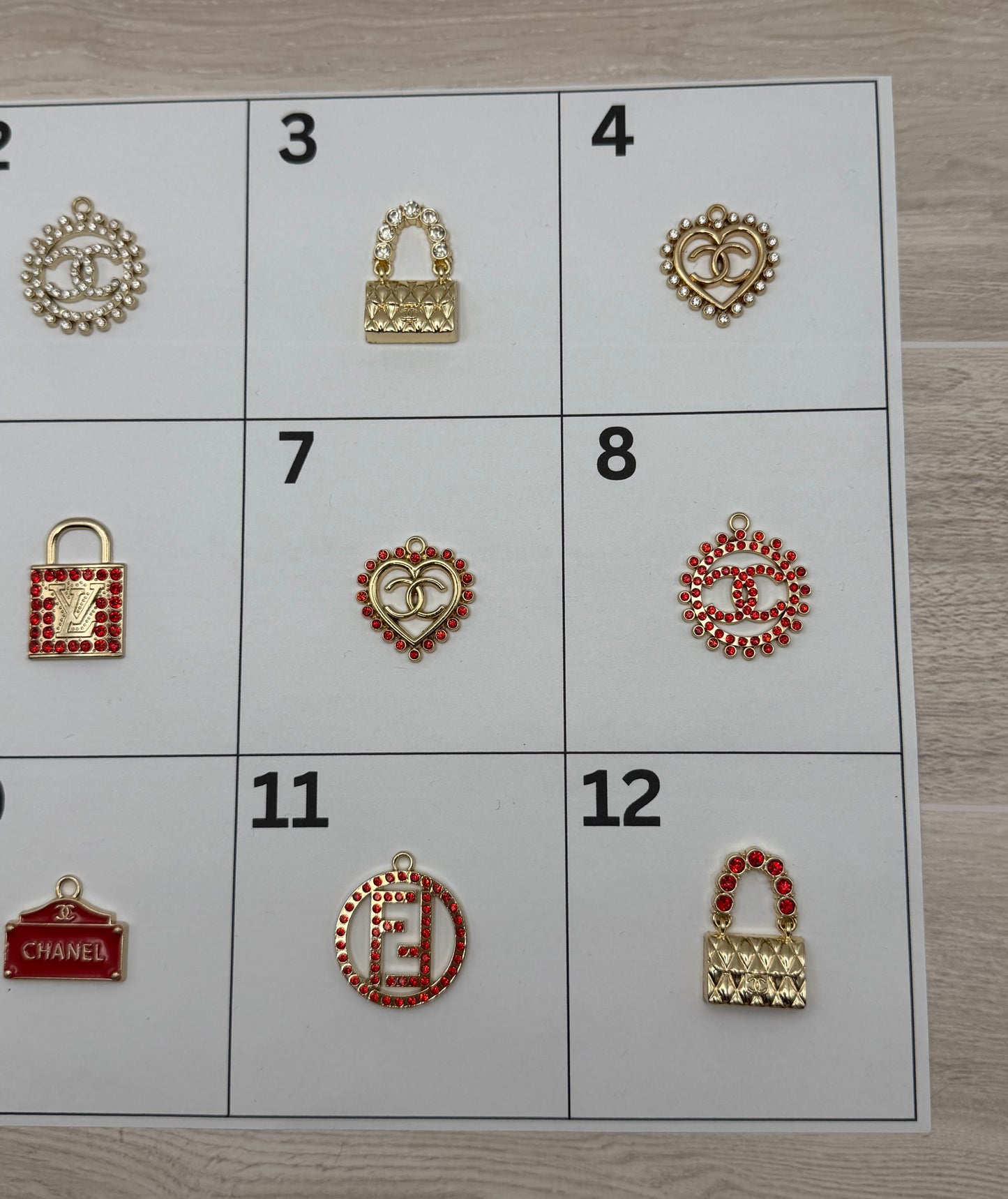 Red & Gold Pendant Charm | Choose Your Style | DIY Jewelry, Keychains & Accessories (Sold Individually)\