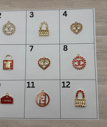 Red & Gold Pendant Charm | Choose Your Style | DIY Jewelry, Keychains & Accessories (Sold Individually)\