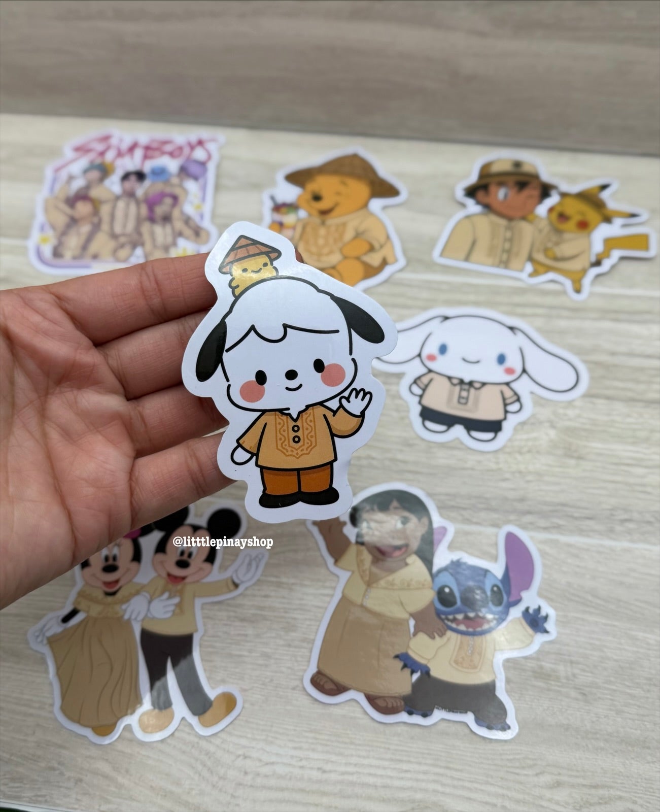 Cute Character in Barong Tagalog , Fan Art , 3-inch , Waterproof Vinyl Stickers