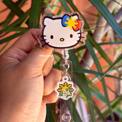 Pinay Kitty ID Badge Reel ( Alligator Clip )