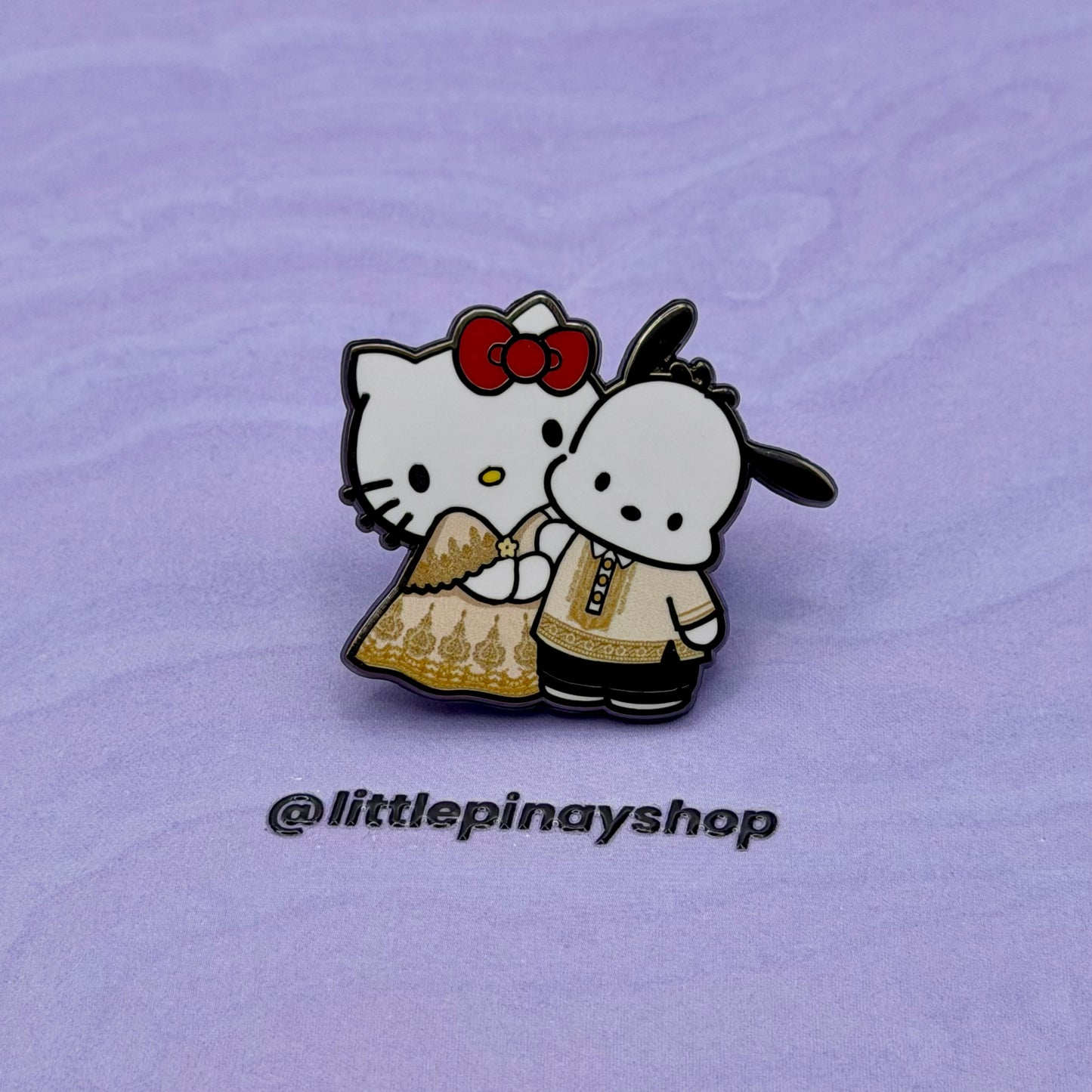 Hello Kitty & Pochacco Filipino Barong & Filipiniana Hard Enamel Pin