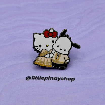 Hello Kitty & Pochacco Filipino Barong & Filipiniana Hard Enamel Pin