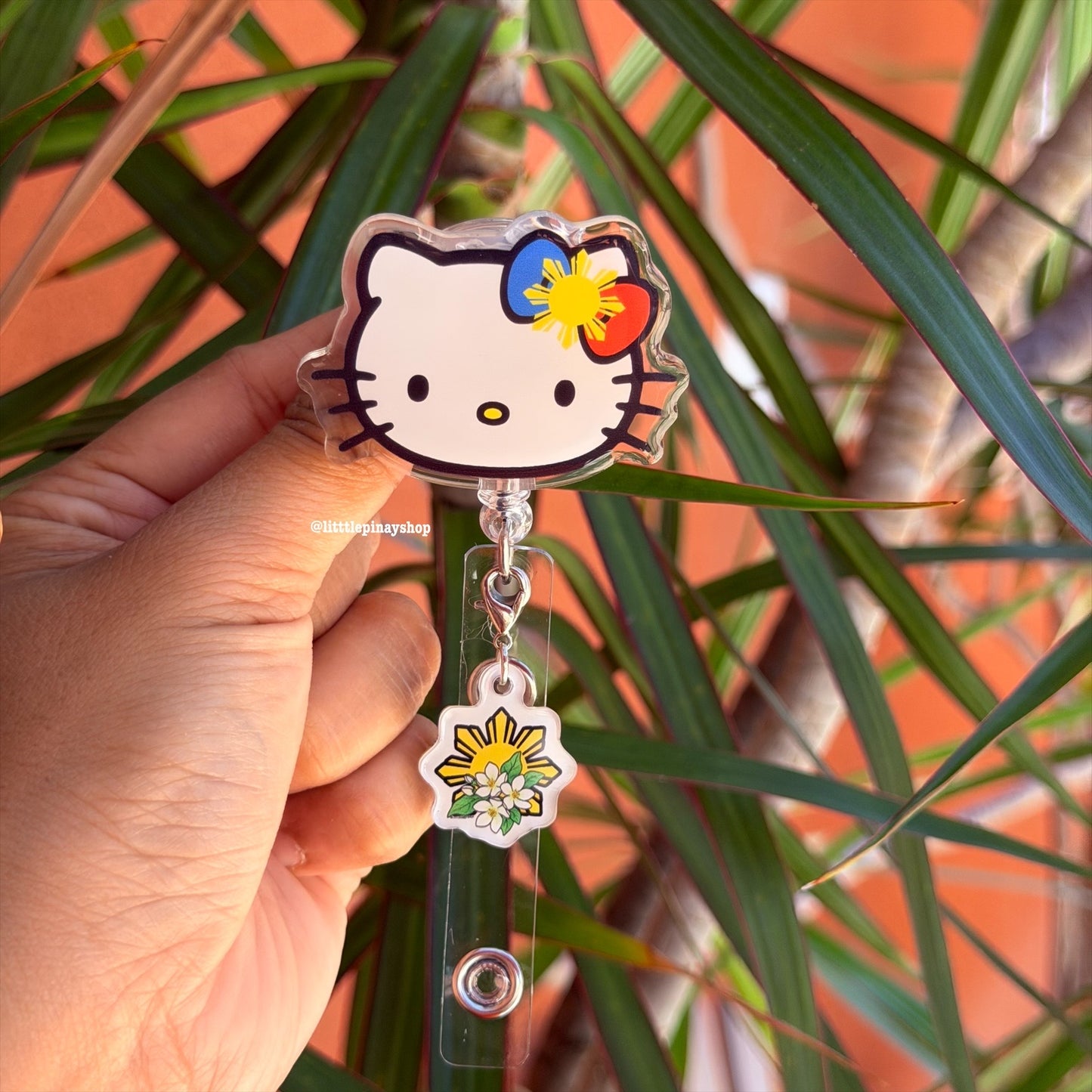 Pinay Kitty ID Badge Reel ( Alligator Clip )