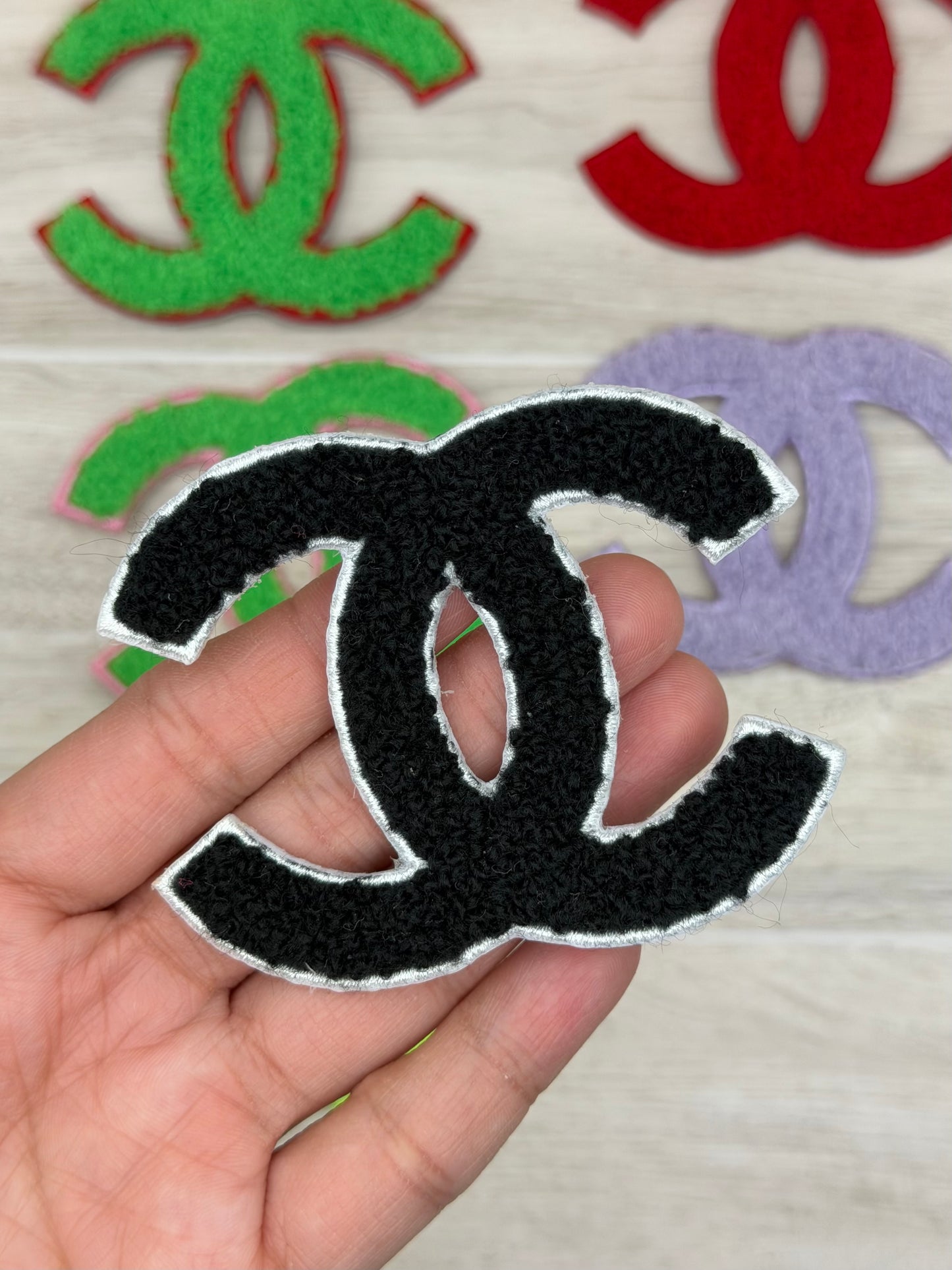 Chenille Fuzzy CC Iron-On Patch