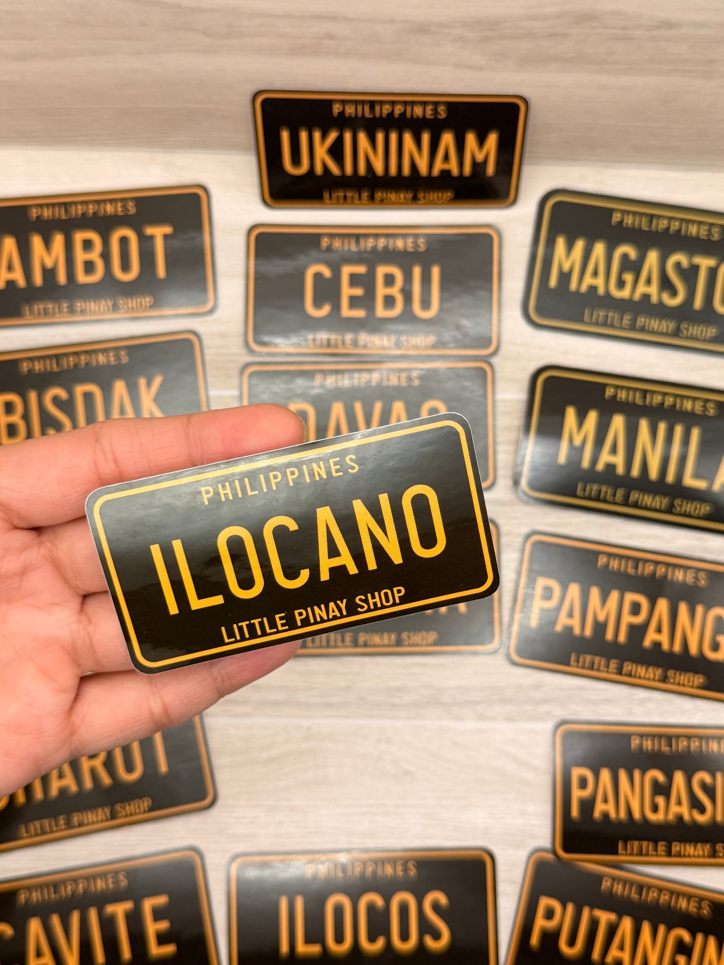 Filipino License Plate Sticker 3-Inch | Waterproof Vinyl Car Decals