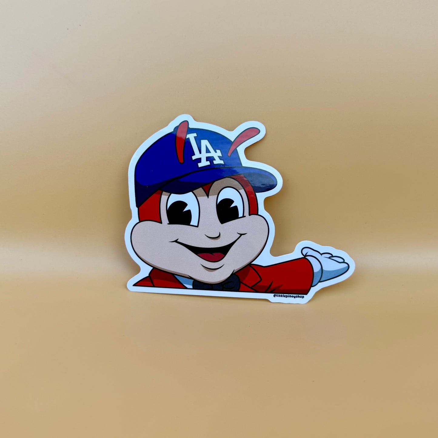 Filipino Jollibee Inspired Car Decal 🇵🇭 | Peeker Sticker | Sports Team Edition | Waterproof UV Vinyl | 4” Wide