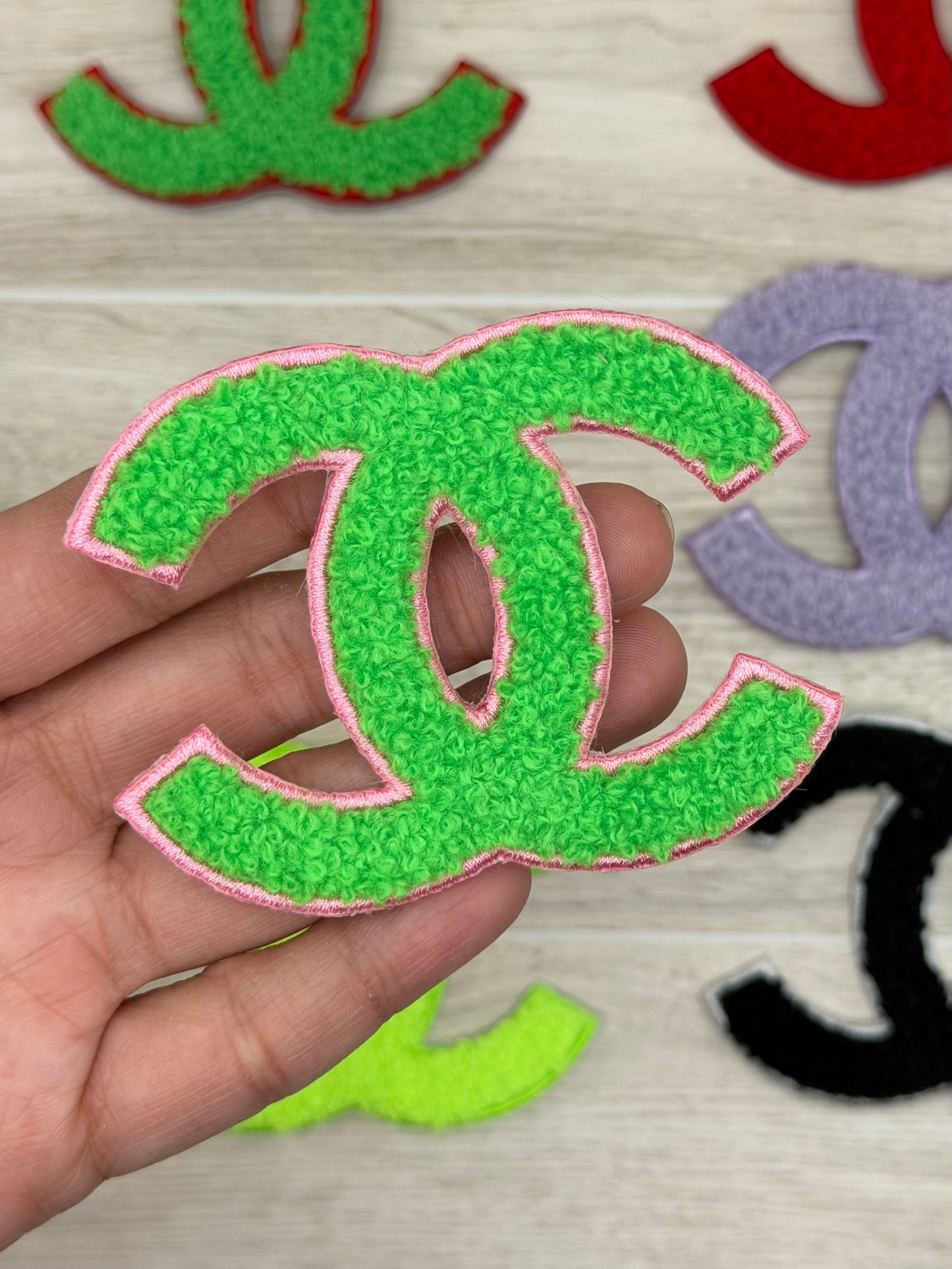 Chenille Fuzzy CC Iron-On Patch