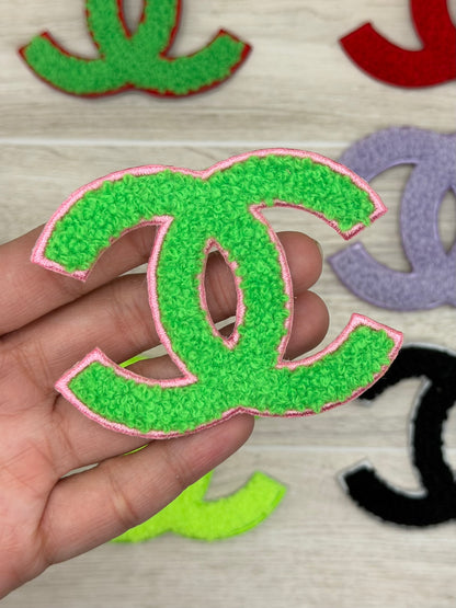 Chenille Fuzzy CC Iron-On Patch