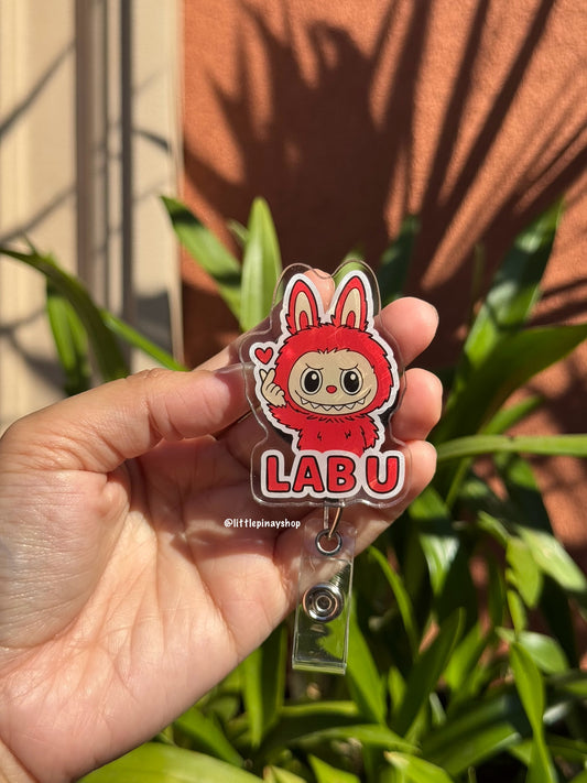 I “ Lab U “ ID Badge Reel ( Alligator Clip )