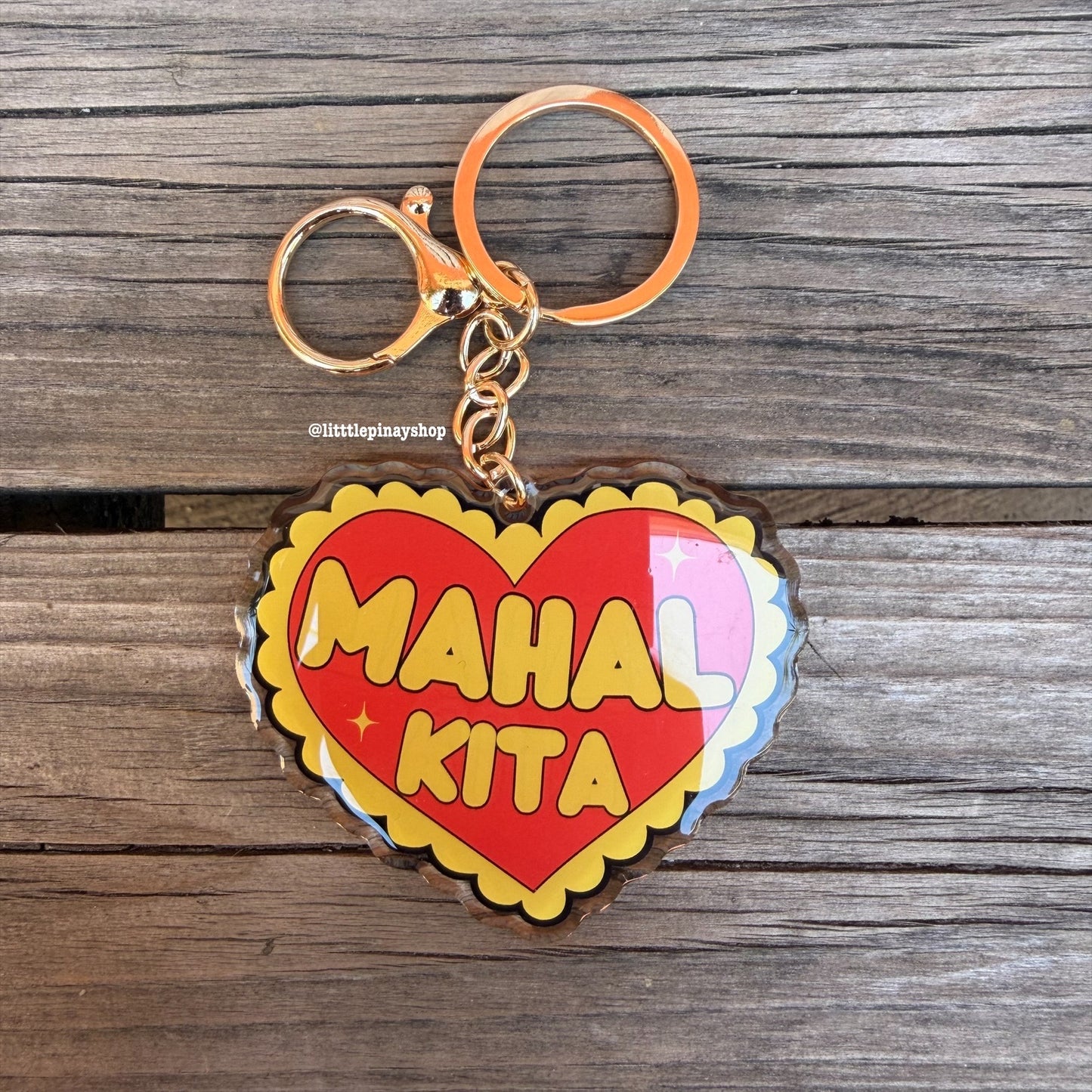 Mahal Kita Keychain | Filipino Love Keychain | Tagalog I Love You Gift | Heart Keychain | 2.75”