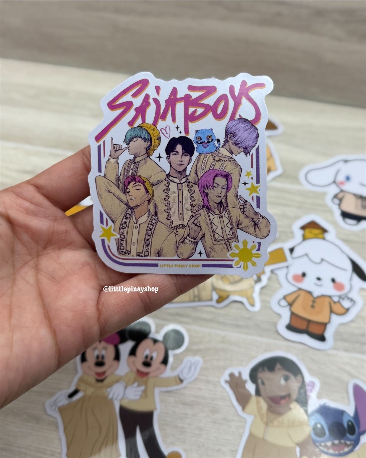 Cute Character in Barong Tagalog , Fan Art , 3-inch , Waterproof Vinyl Stickers