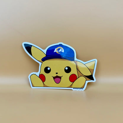 Pikachu Sports Team Stickers ⚡🏀⚾🏈 | Waterproof UV Vinyl | 4” Wide