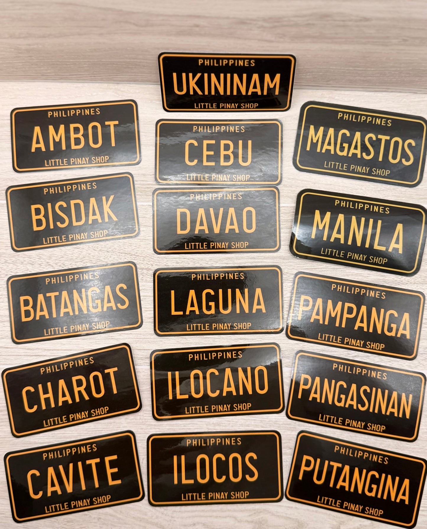 Filipino License Plate Sticker 3-Inch | Waterproof Vinyl Car Decals