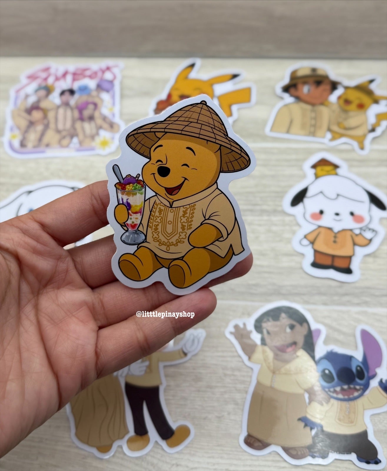 Cute Character in Barong Tagalog , Fan Art , 3-inch , Waterproof Vinyl Stickers