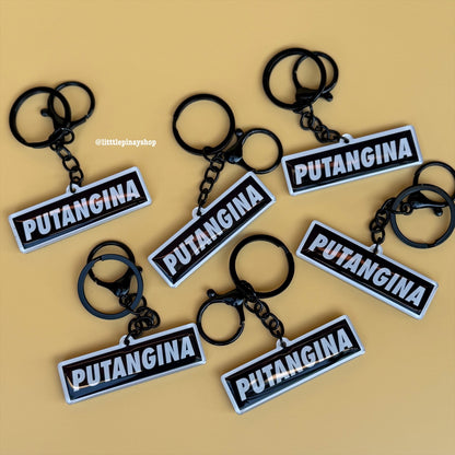 Putangina Keychain | Filipino Slang Keychain | Funny Tagalog Gift | 2.5” Double-Sided Epoxy Charm | Pinoy Humor Gift
