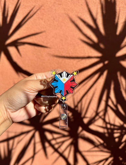 Philippine Sun Badge Reel ☀️ | Retractable & Stylish | Alligator Clip