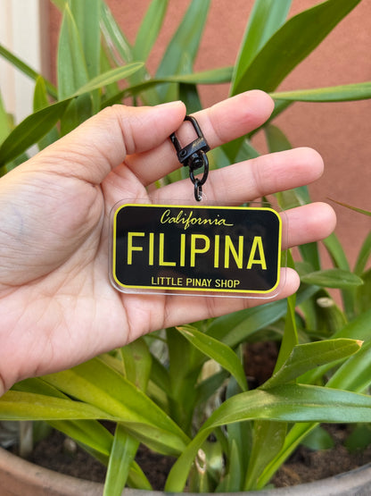 FILIPINA California Plate Keychain – West Coast Pinay Vibes