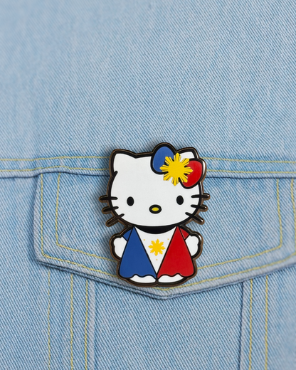 Pinay Kitty PH Flag Hard Enamel Pin