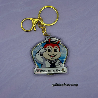 Jollibee Inspired Career Acrylic Keychain | Nurse, Teacher, Dentist, Pharmacist, Lab Tech, Military, Navy & Flight Attendant Gift, Bag Charm