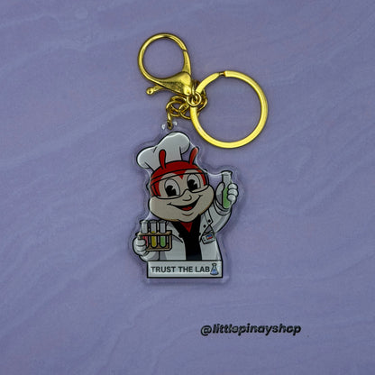 Jollibee Inspired Career Acrylic Keychain | Nurse, Teacher, Dentist, Pharmacist, Lab Tech, Military, Navy & Flight Attendant Gift, Bag Charm