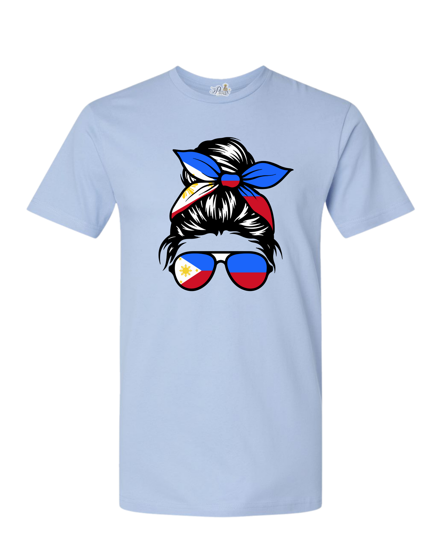Filipina Bun & Sunglasses Shirt – Philippine Flag Bandana Tee (Kids to Adults)
