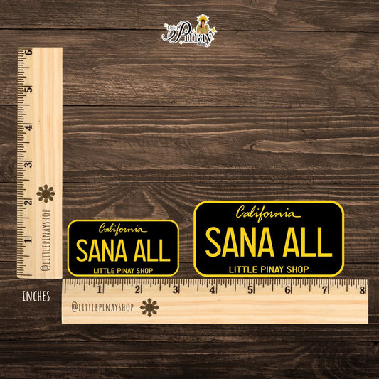 Sana All License Plate Sticker – California Edition