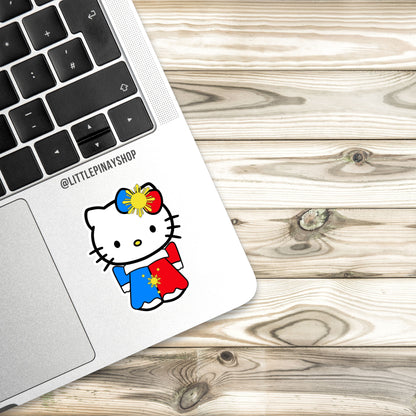 Filipiniana Kitty Sticker – Pinay Pride Edition 🇵🇭