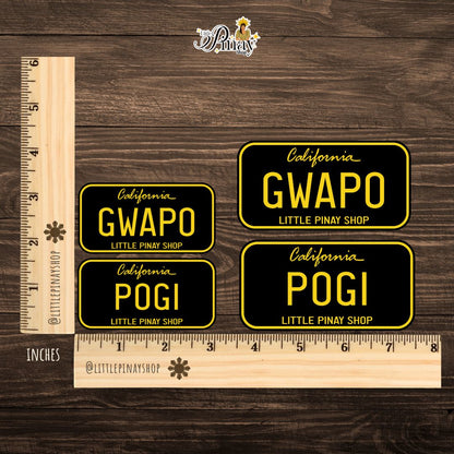 Gwapo License Plate Sticker – California Edition