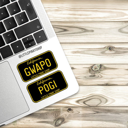 Gwapo License Plate Sticker – California Edition