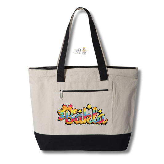 Bakla Filipino Canvas Zippered Tote Bag