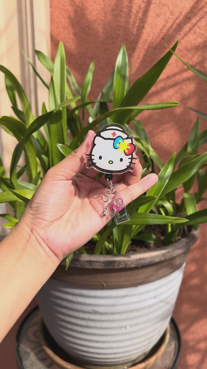 Pinay Kawaiiii Nurse ID Badge Reel ( Alligator Clip )
