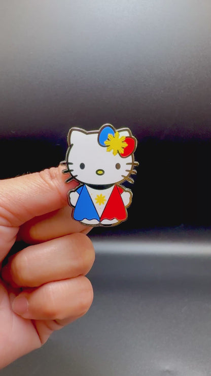 Pinay Kitty PH Flag Hard Enamel Pin
