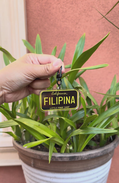 FILIPINA California Plate Keychain – West Coast Pinay Vibes
